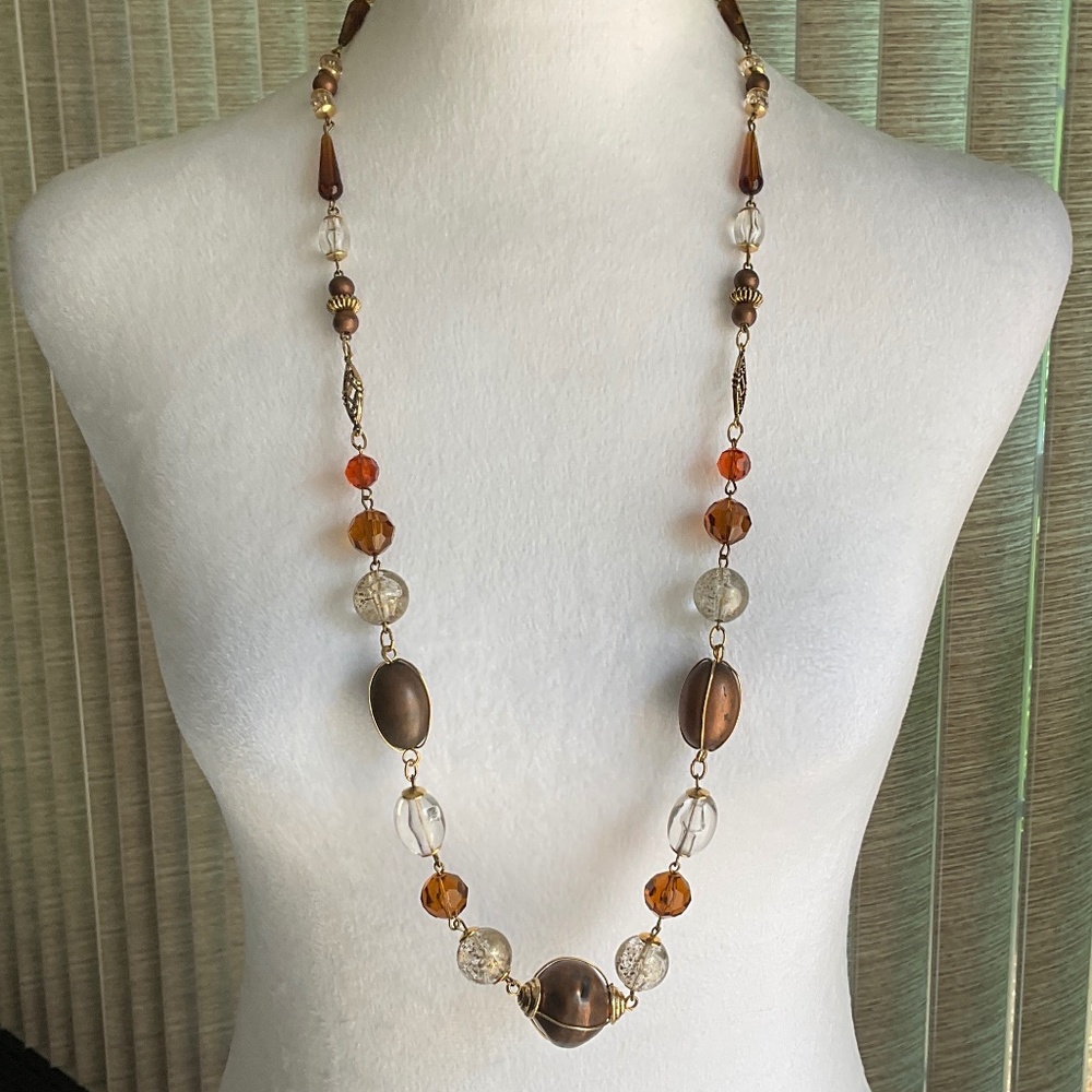 VTG Express Beaded Statement Necklace BoHo